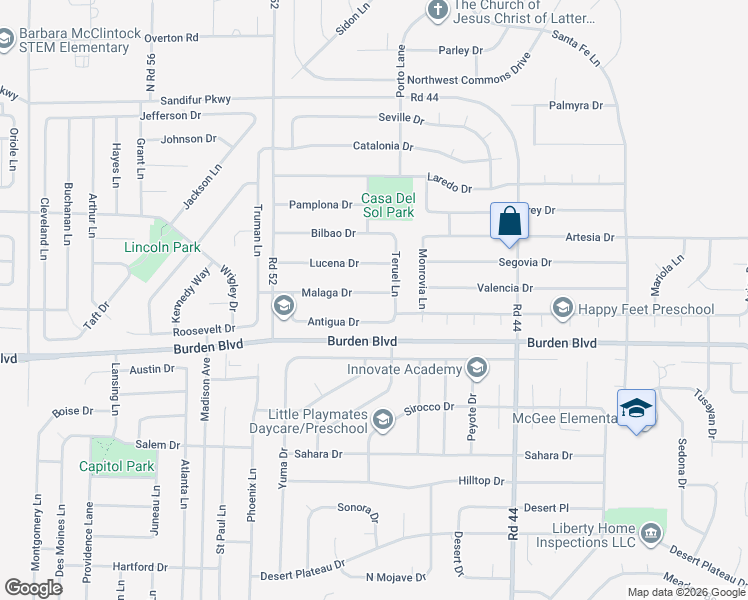 map of restaurants, bars, coffee shops, grocery stores, and more near 4812 Malaga Drive in Pasco