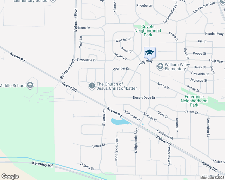 map of restaurants, bars, coffee shops, grocery stores, and more near 5798 Desert Dove Drive in West Richland