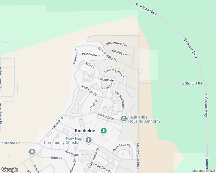 map of restaurants, bars, coffee shops, grocery stores, and more near 18-20 Hope Lane in Kinross Charter Township