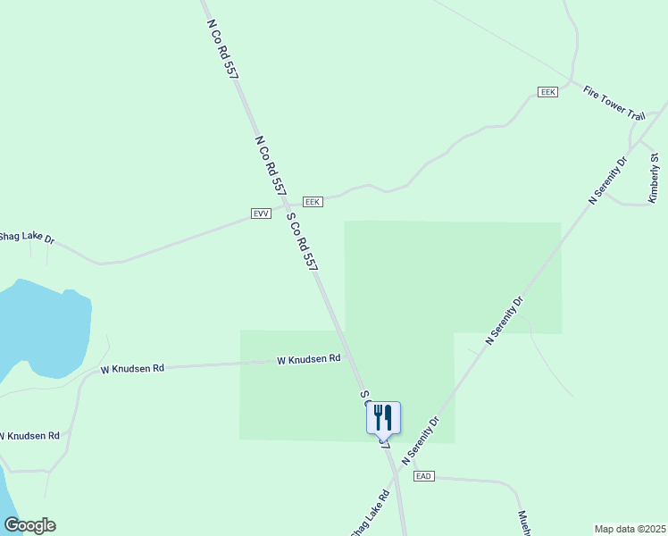 map of restaurants, bars, coffee shops, grocery stores, and more near 62 South Co Road 557 in Gwinn