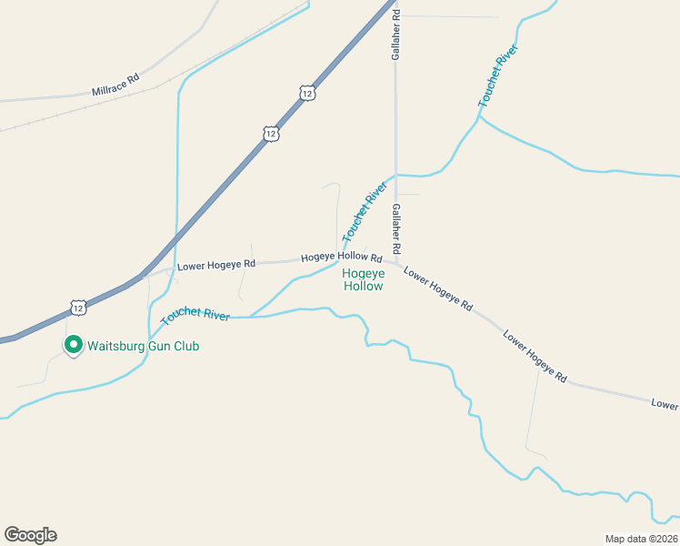 map of restaurants, bars, coffee shops, grocery stores, and more near 633 Lower Hogeye Road in Waitsburg