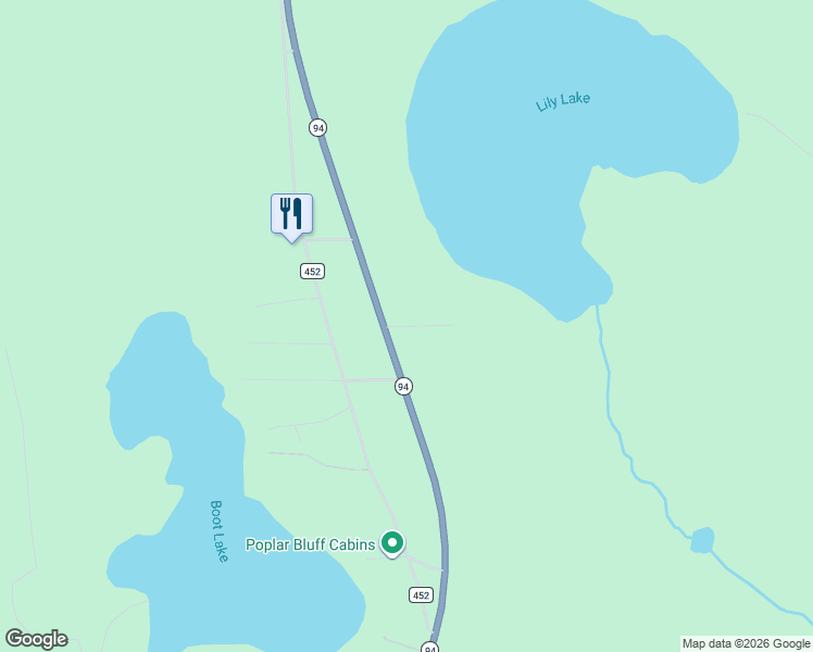 map of restaurants, bars, coffee shops, grocery stores, and more near Michigan 94 in Manistique