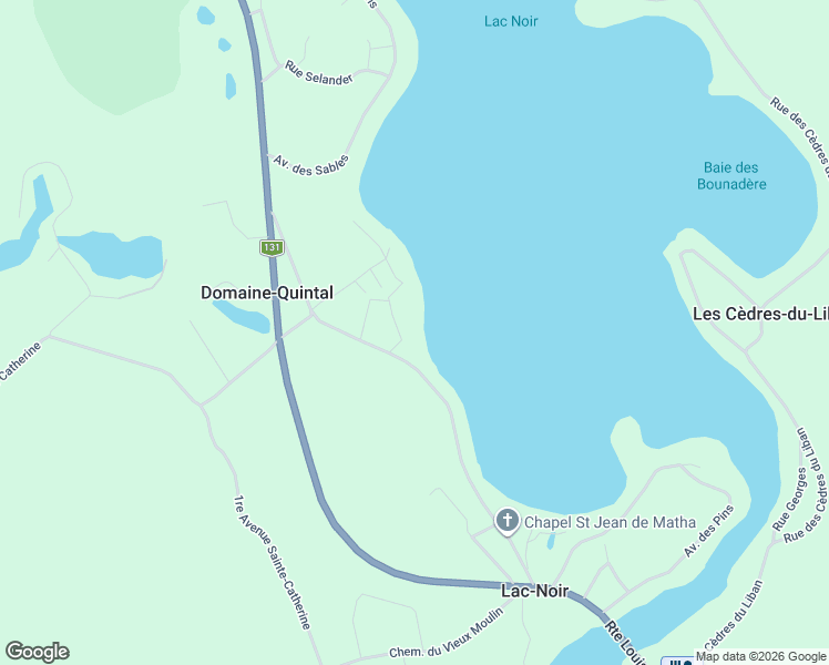 map of restaurants, bars, coffee shops, grocery stores, and more near 198 Chemin du Lac Noir in Saint-Jean-de-Matha