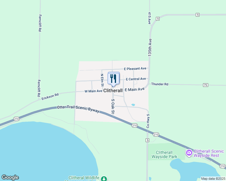 map of restaurants, bars, coffee shops, grocery stores, and more near in Clitherall