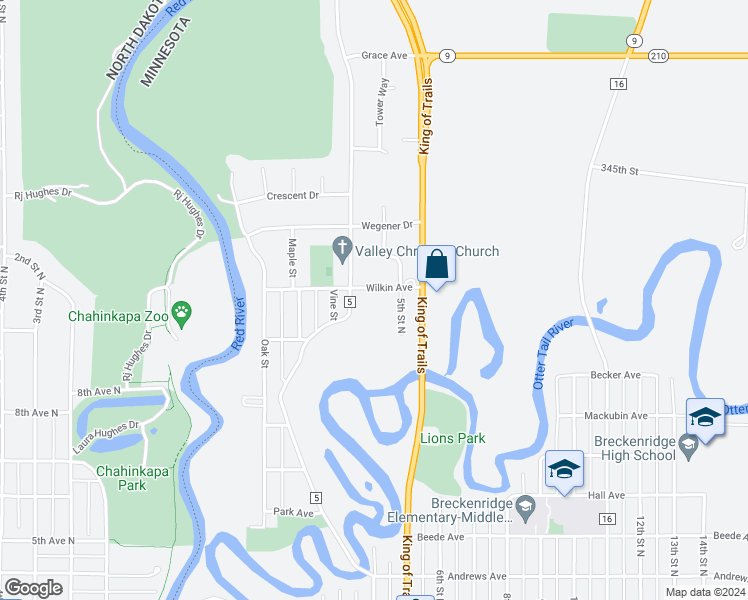 map of restaurants, bars, coffee shops, grocery stores, and more near 419 Wilkin Avenue in Breckenridge