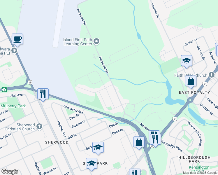 map of restaurants, bars, coffee shops, grocery stores, and more near in Charlottetown