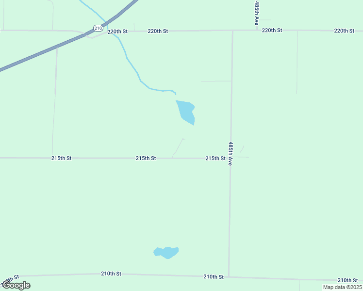 map of restaurants, bars, coffee shops, grocery stores, and more near 48249 215th Street in Vining
