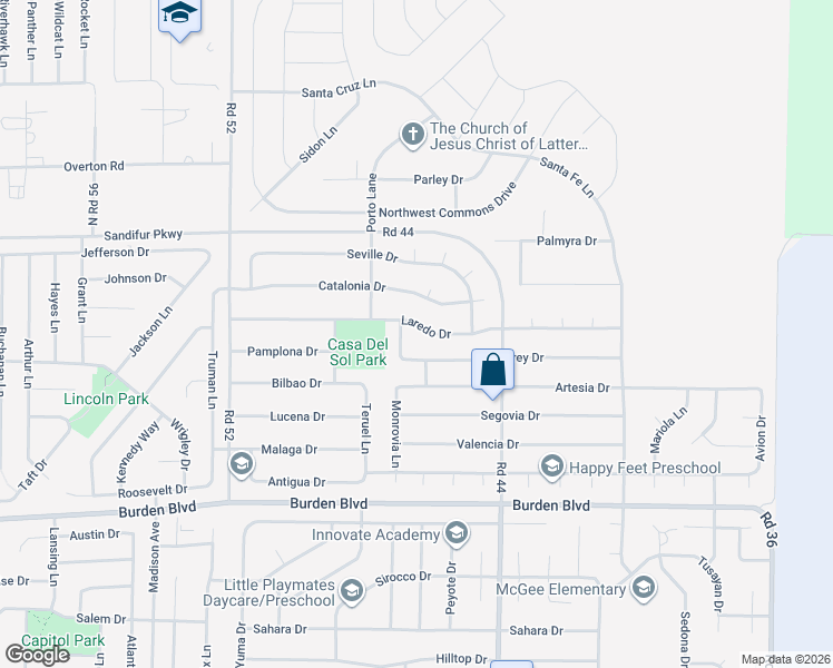 map of restaurants, bars, coffee shops, grocery stores, and more near 4611 Monterey Drive in Pasco