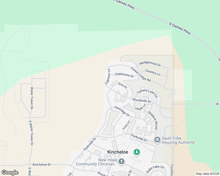 map of restaurants, bars, coffee shops, grocery stores, and more near 1-99 Fairway Drive in Kinross Charter Township
