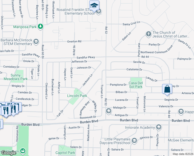 map of restaurants, bars, coffee shops, grocery stores, and more near 5213 Reagan Way in Pasco