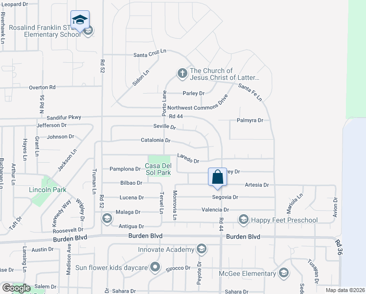 map of restaurants, bars, coffee shops, grocery stores, and more near 4612 Catalonia Drive in Pasco