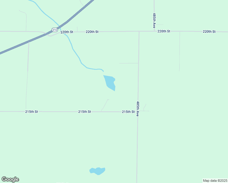 map of restaurants, bars, coffee shops, grocery stores, and more near 48249 215th Street in Vining
