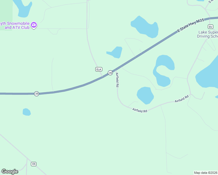 map of restaurants, bars, coffee shops, grocery stores, and more near 701-825 East Airfield Road in Gwinn