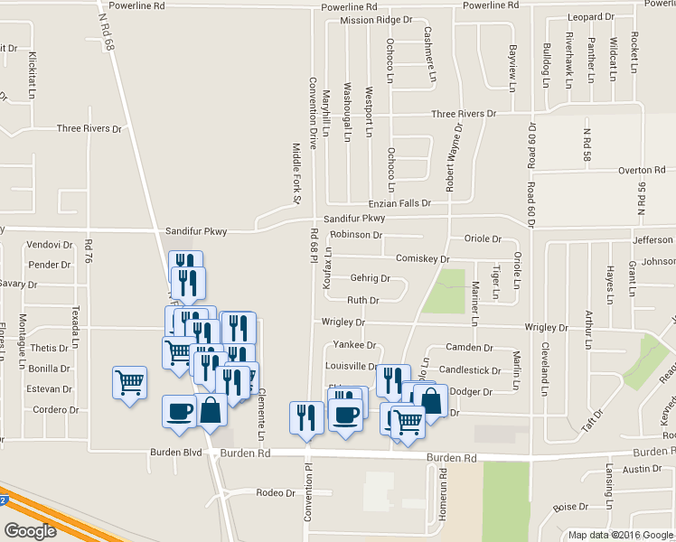 map of restaurants, bars, coffee shops, grocery stores, and more near 6703 Gehrig Dr in Pasco