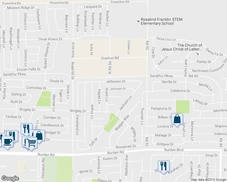 map of restaurants, bars, coffee shops, grocery stores, and more near 5510 Johnson Drive in Pasco