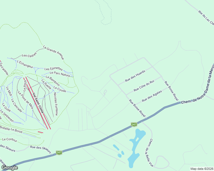 map of restaurants, bars, coffee shops, grocery stores, and more near 250 Rue Boise-Royal in Saint-Côme