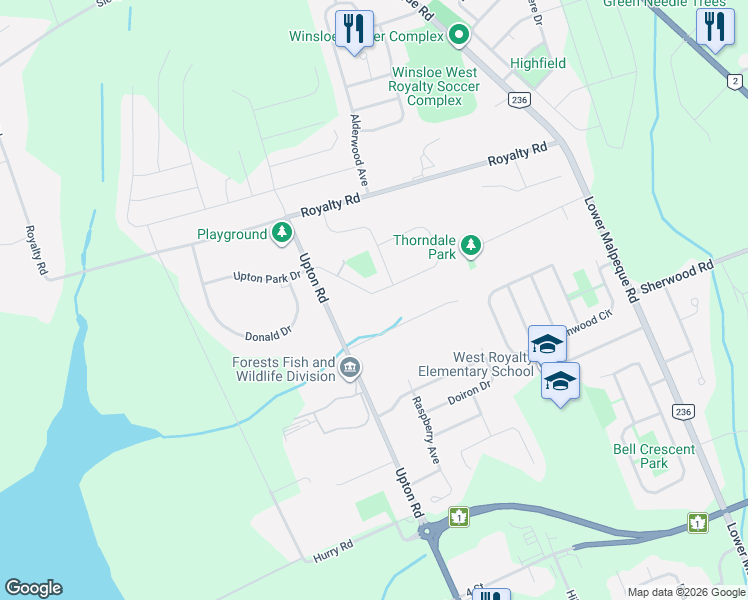map of restaurants, bars, coffee shops, grocery stores, and more near in Charlottetown