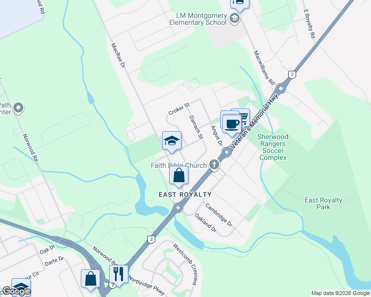 map of restaurants, bars, coffee shops, grocery stores, and more near 12 Avonlea Drive in Charlottetown