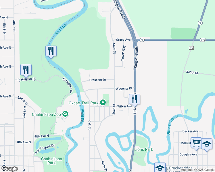 map of restaurants, bars, coffee shops, grocery stores, and more near 275 Crescent Drive in Breckenridge