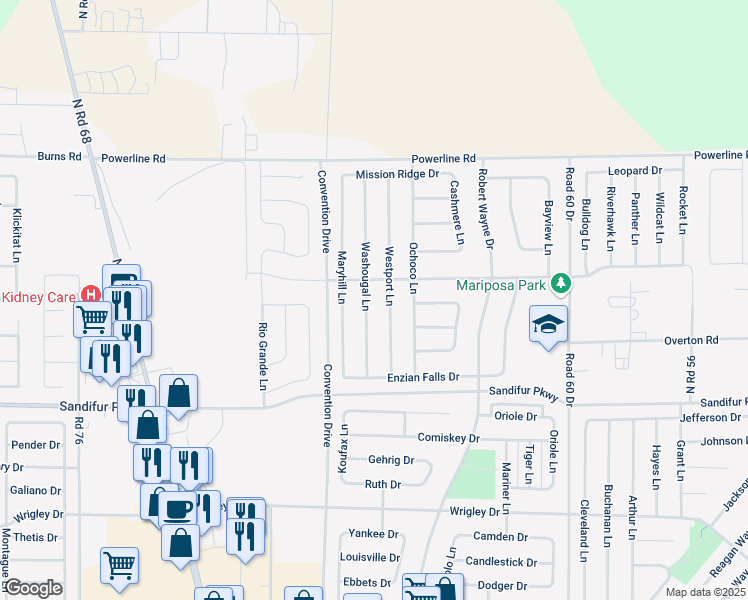 map of restaurants, bars, coffee shops, grocery stores, and more near 5816 Westport Lane in Pasco