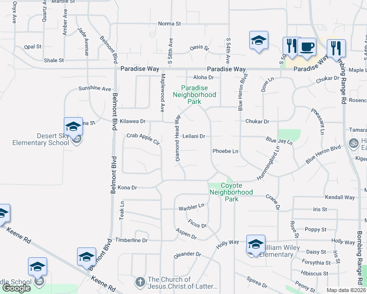 map of restaurants, bars, coffee shops, grocery stores, and more near 5606 Ala Wai Court in West Richland