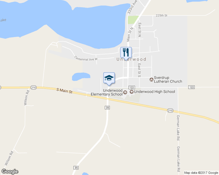 map of restaurants, bars, coffee shops, grocery stores, and more near 209 East Cleveland Avenue in Underwood