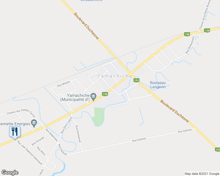 map of restaurants, bars, coffee shops, grocery stores, and more near 3 Rue de Carufel in Yamachiche