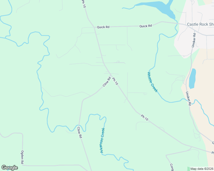 map of restaurants, bars, coffee shops, grocery stores, and more near 501 Cline Road in Castle Rock