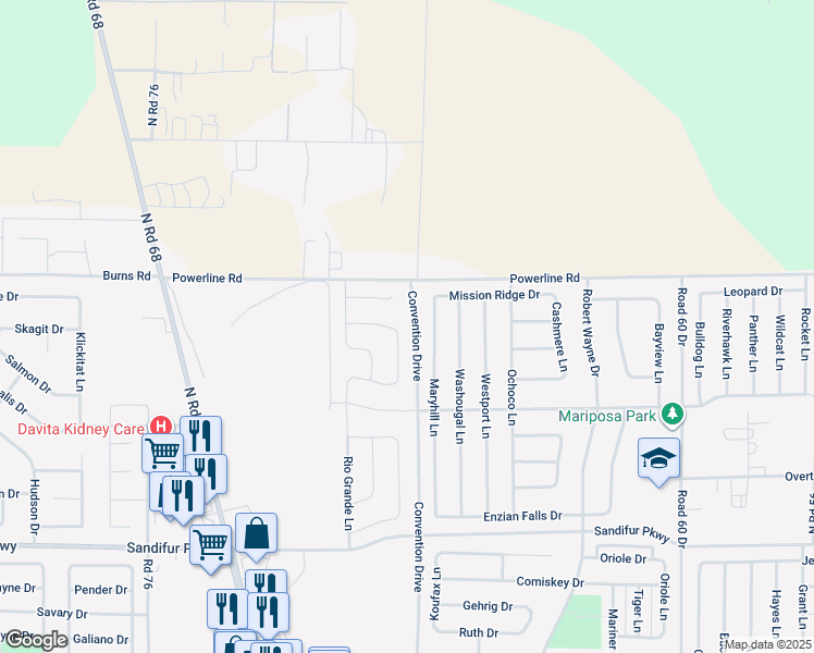 map of restaurants, bars, coffee shops, grocery stores, and more near 6211 Skeena Lane in Pasco