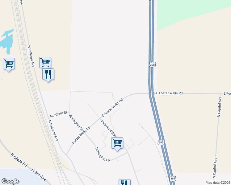 map of restaurants, bars, coffee shops, grocery stores, and more near 301 Foster Wells Road in Pasco