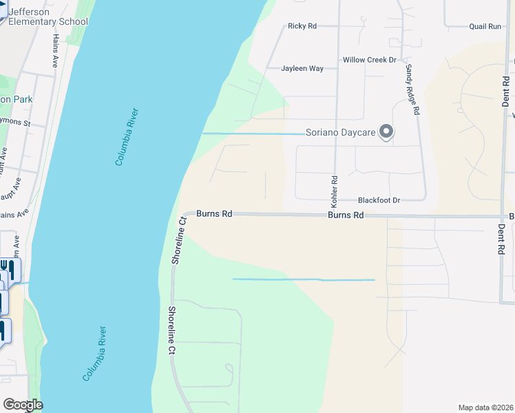 map of restaurants, bars, coffee shops, grocery stores, and more near 3947 Dent Road in Pasco