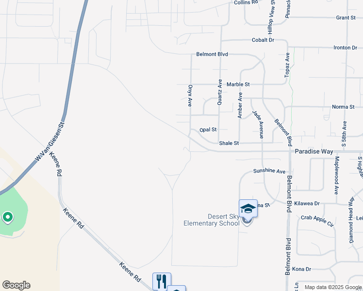 map of restaurants, bars, coffee shops, grocery stores, and more near 6900 Paradise Way in West Richland