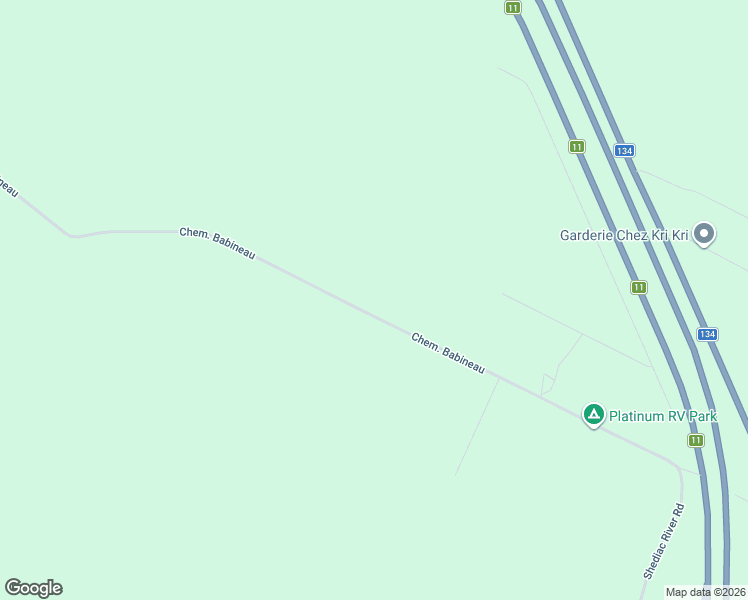 map of restaurants, bars, coffee shops, grocery stores, and more near 232 Chemin Babineau in Comté de Kent