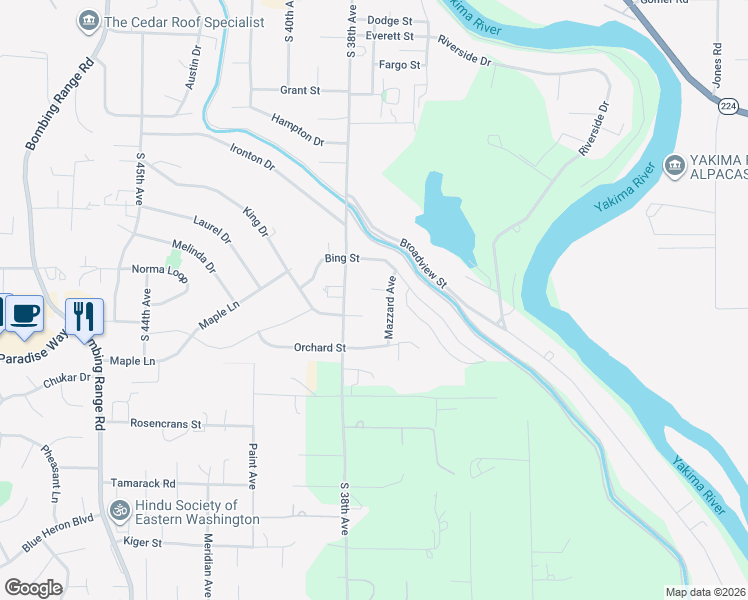 map of restaurants, bars, coffee shops, grocery stores, and more near 3711 Van Court in West Richland