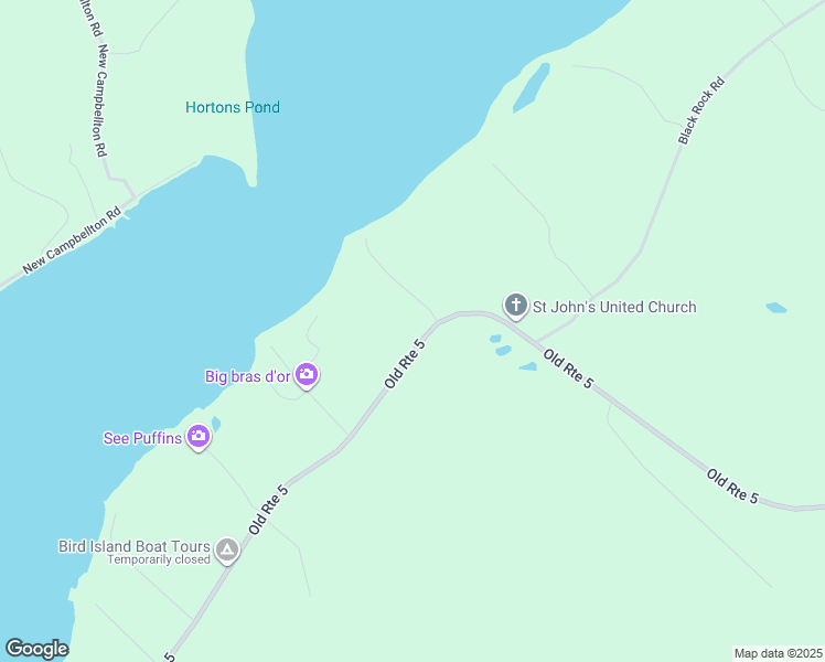 map of restaurants, bars, coffee shops, grocery stores, and more near 1478 Old Route 5 in Big Bras d'Or