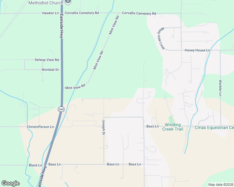 map of restaurants, bars, coffee shops, grocery stores, and more near 732 Powell Way in Corvallis