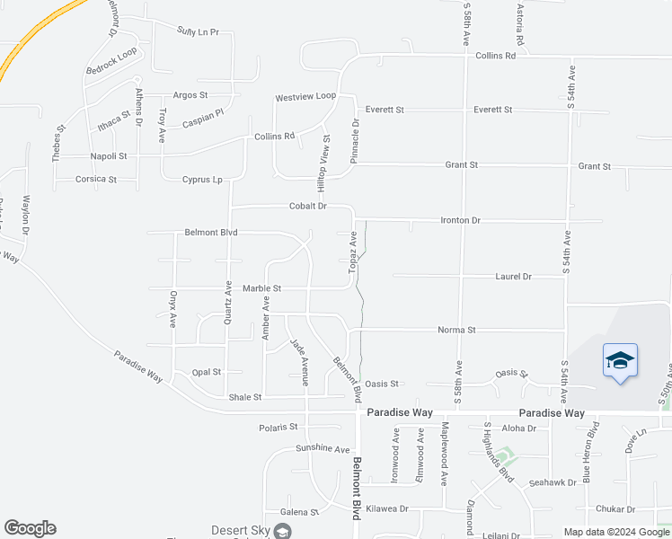 map of restaurants, bars, coffee shops, grocery stores, and more near 6253 Topaz Court in West Richland