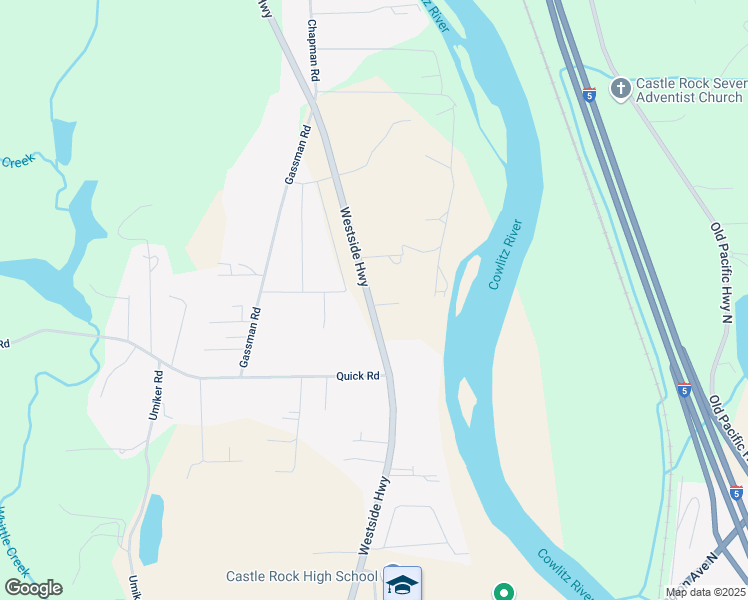 map of restaurants, bars, coffee shops, grocery stores, and more near 5446 Westside Highway in Castle Rock