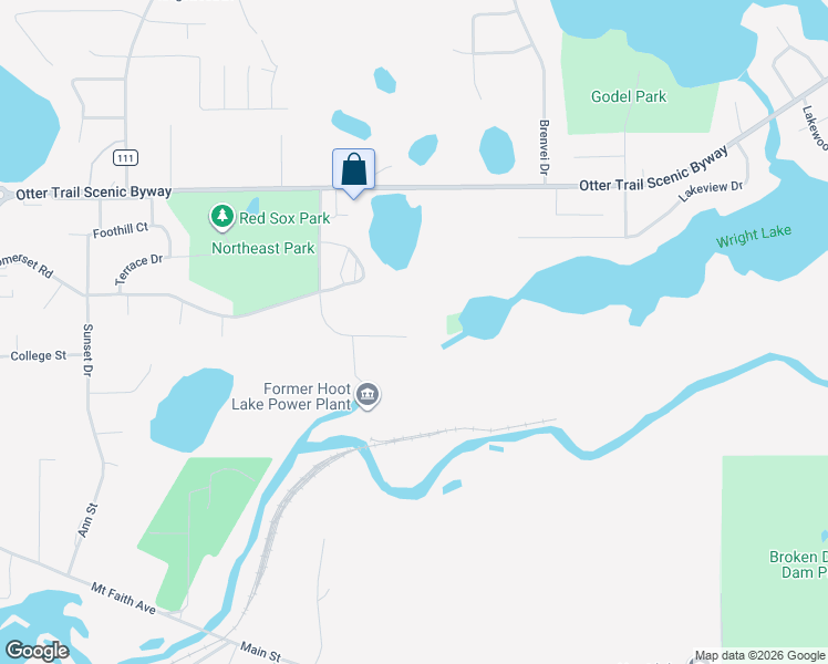 map of restaurants, bars, coffee shops, grocery stores, and more near 1024 Water Plant Road in Fergus Falls