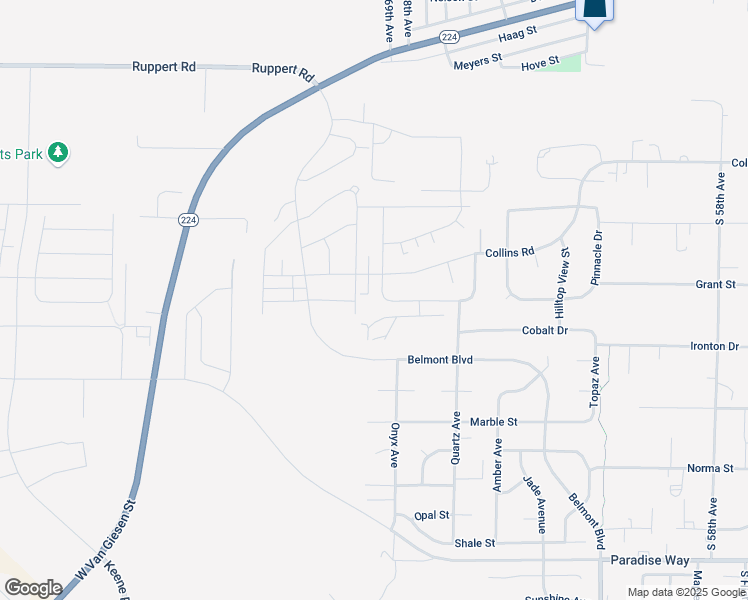 map of restaurants, bars, coffee shops, grocery stores, and more near 6877 Cyprus Loop in West Richland