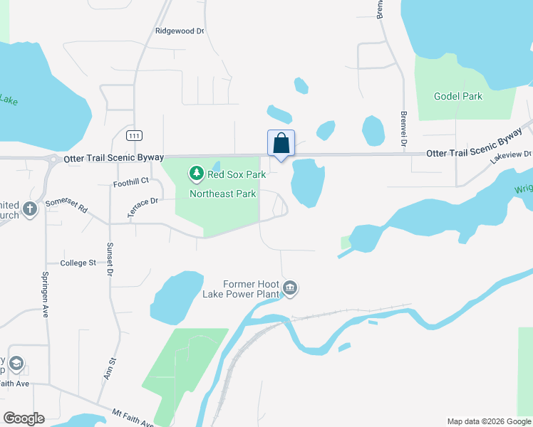 map of restaurants, bars, coffee shops, grocery stores, and more near 1110 Water Plant Road in Fergus Falls