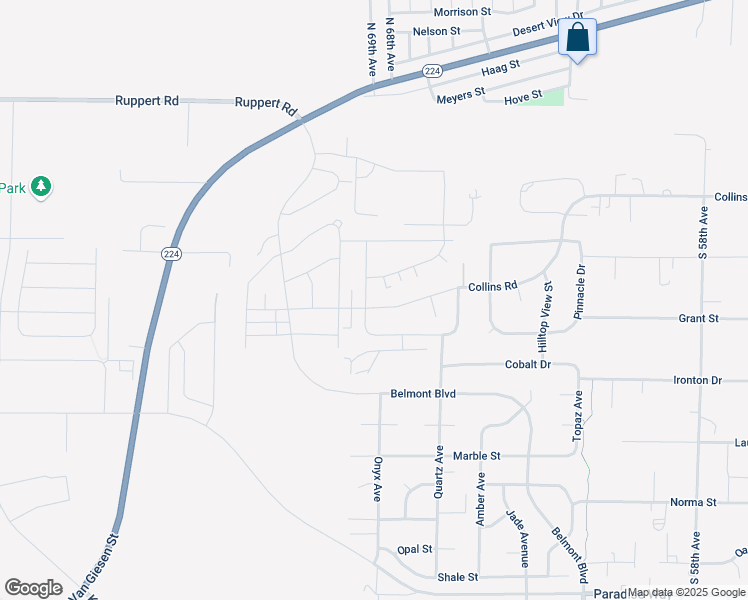 map of restaurants, bars, coffee shops, grocery stores, and more near 6877 Cyprus Loop in West Richland