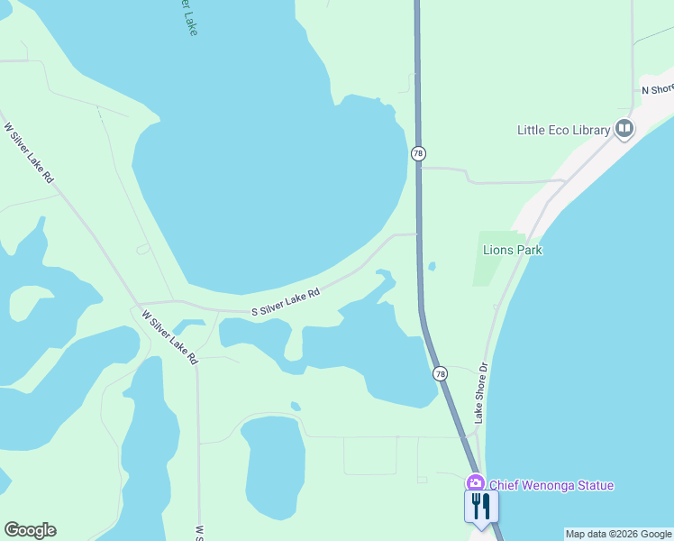 map of restaurants, bars, coffee shops, grocery stores, and more near 36755 South Silver Lake Road in Battle Lake