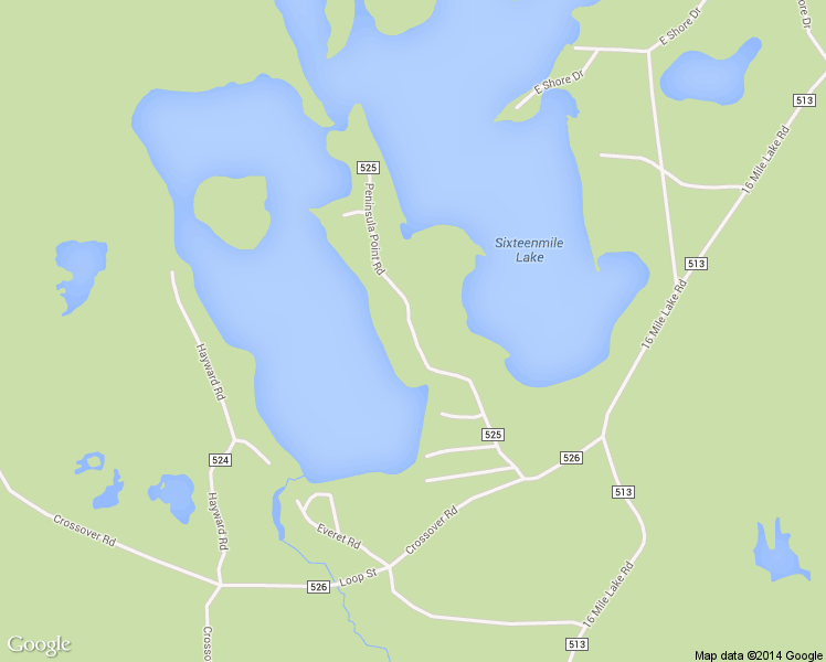 map of restaurants, bars, coffee shops, grocery stores, and more near Peninsula Point Road in Munising