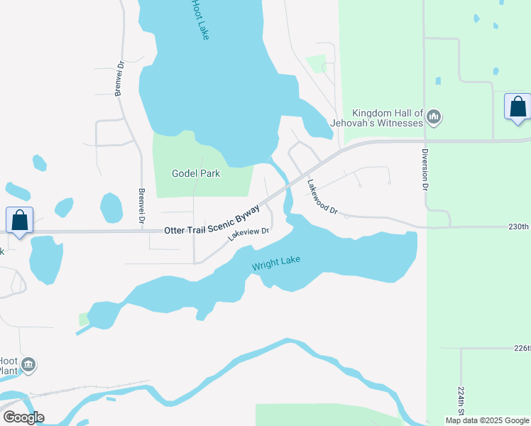 map of restaurants, bars, coffee shops, grocery stores, and more near 2825 Lakeview Drive in Fergus Falls