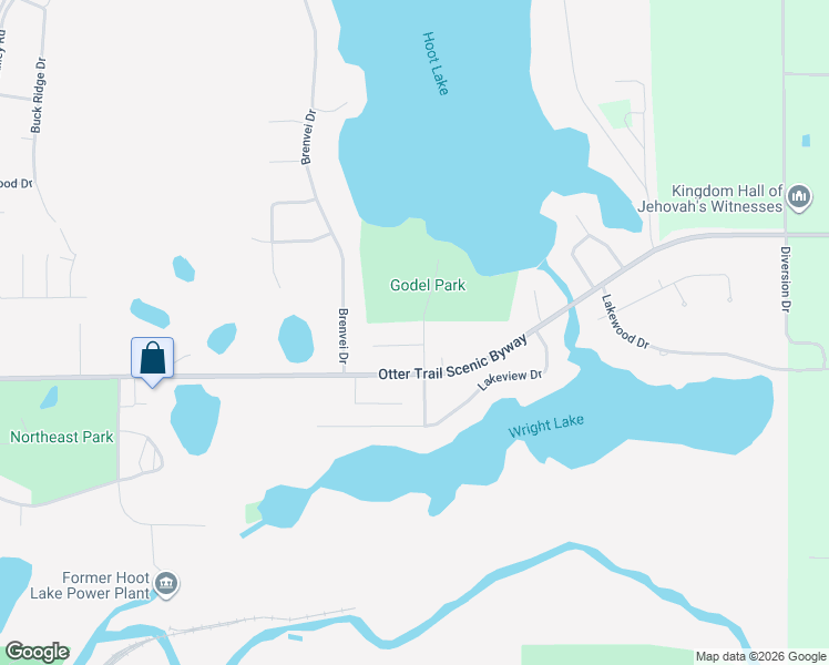 map of restaurants, bars, coffee shops, grocery stores, and more near 2501 East Fir Avenue in Fergus Falls