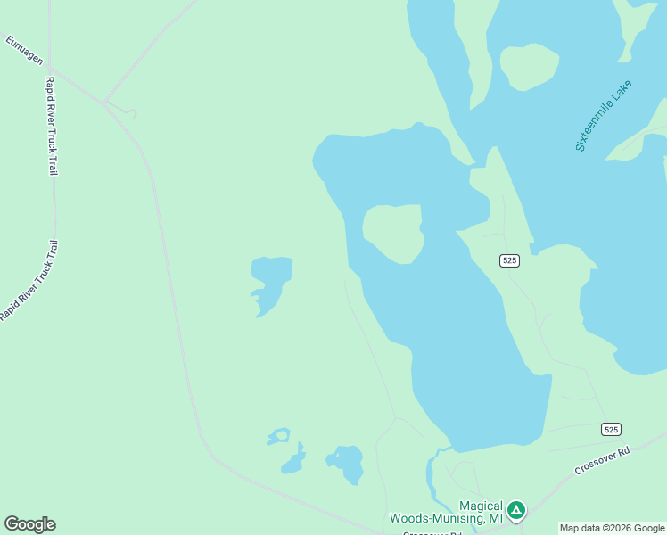map of restaurants, bars, coffee shops, grocery stores, and more near Hayward Road in Munising