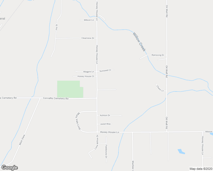 map of restaurants, bars, coffee shops, grocery stores, and more near 912 Honey House Lane in Corvallis