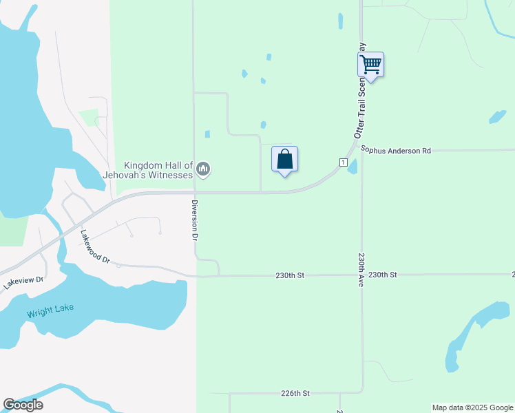 map of restaurants, bars, coffee shops, grocery stores, and more near 3200 East Fir Avenue in Fergus Falls