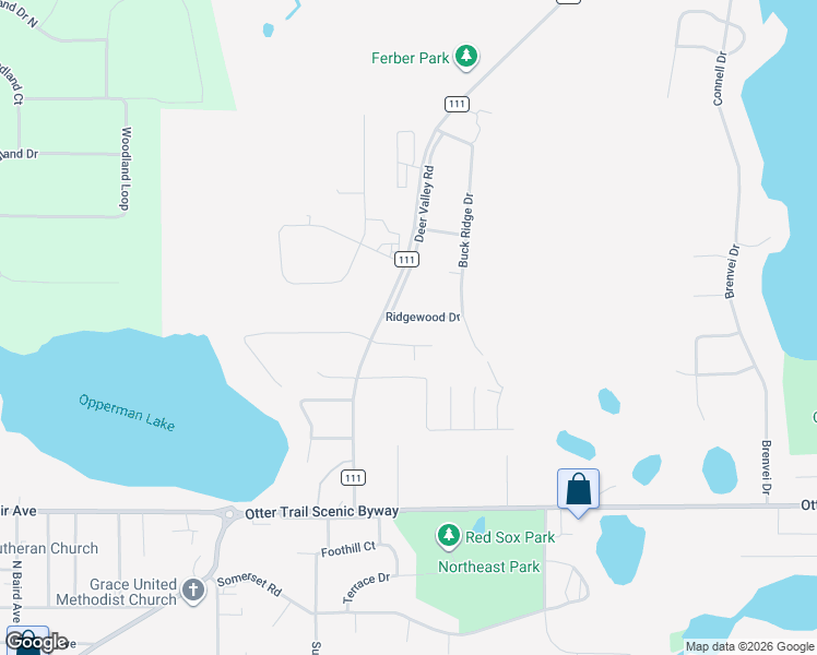 map of restaurants, bars, coffee shops, grocery stores, and more near 1415 Deer Valley Road in Fergus Falls